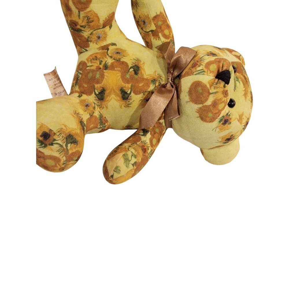 Vtg Van Gogh Exhibit Teddy Bear Sunflower Immersive Experience Green BrownVinta - Picture 11 of 12